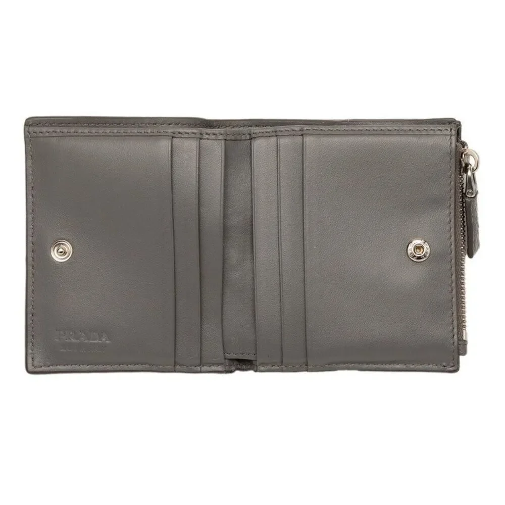 Prada Triangle Logo Compact Wallet